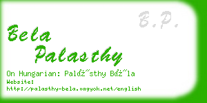 bela palasthy business card